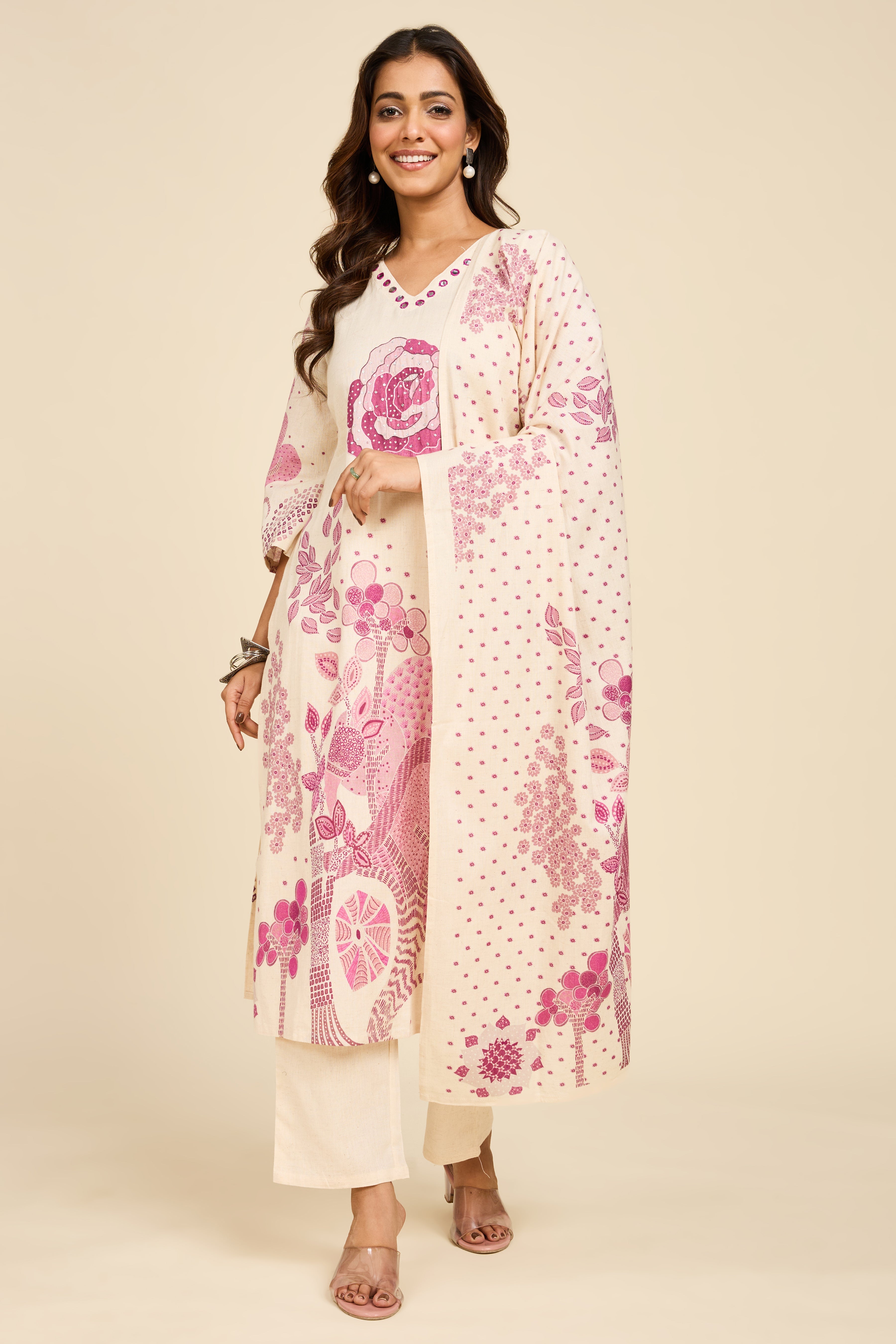 Ivory Statement Kurta Set