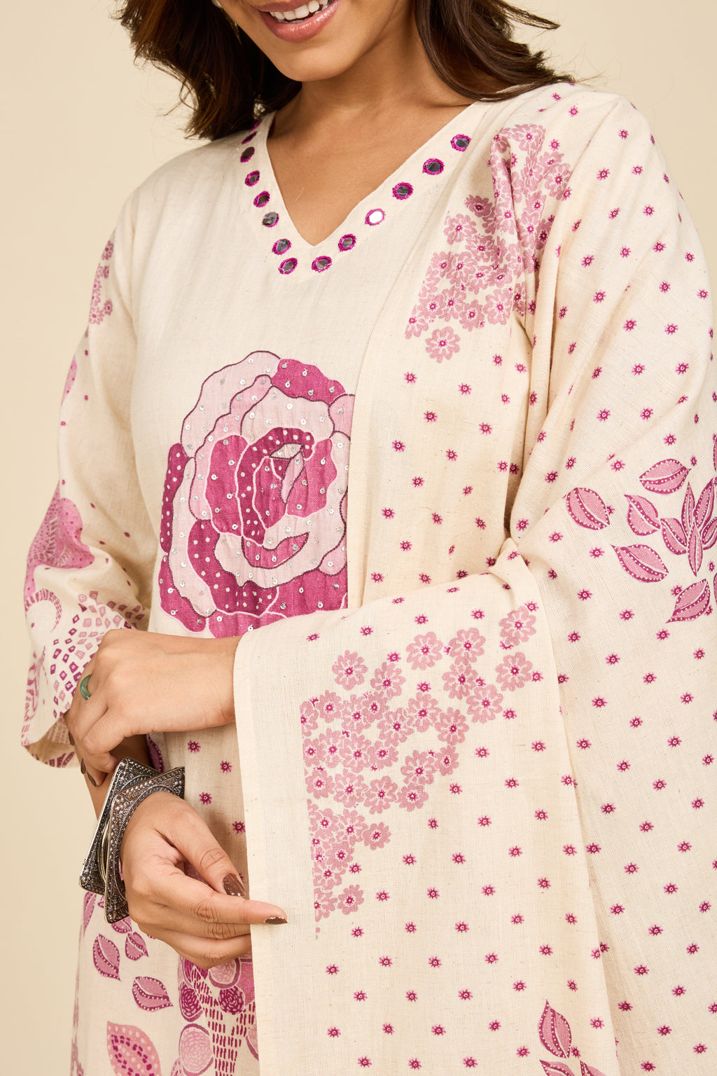 Ivory Statement Kurta Set