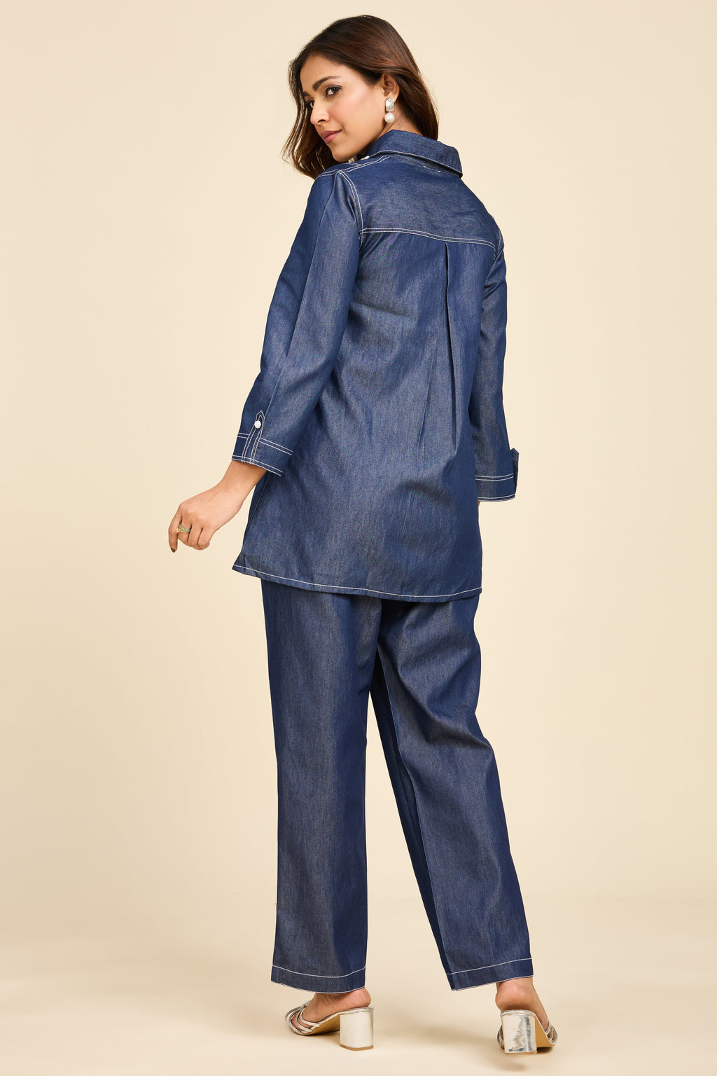 Navy Denim Co-ord Set