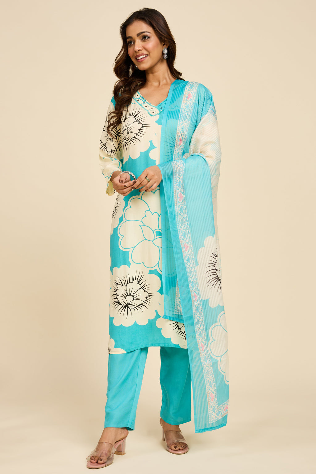Alaya Select Aqua Bloom Kurta Set