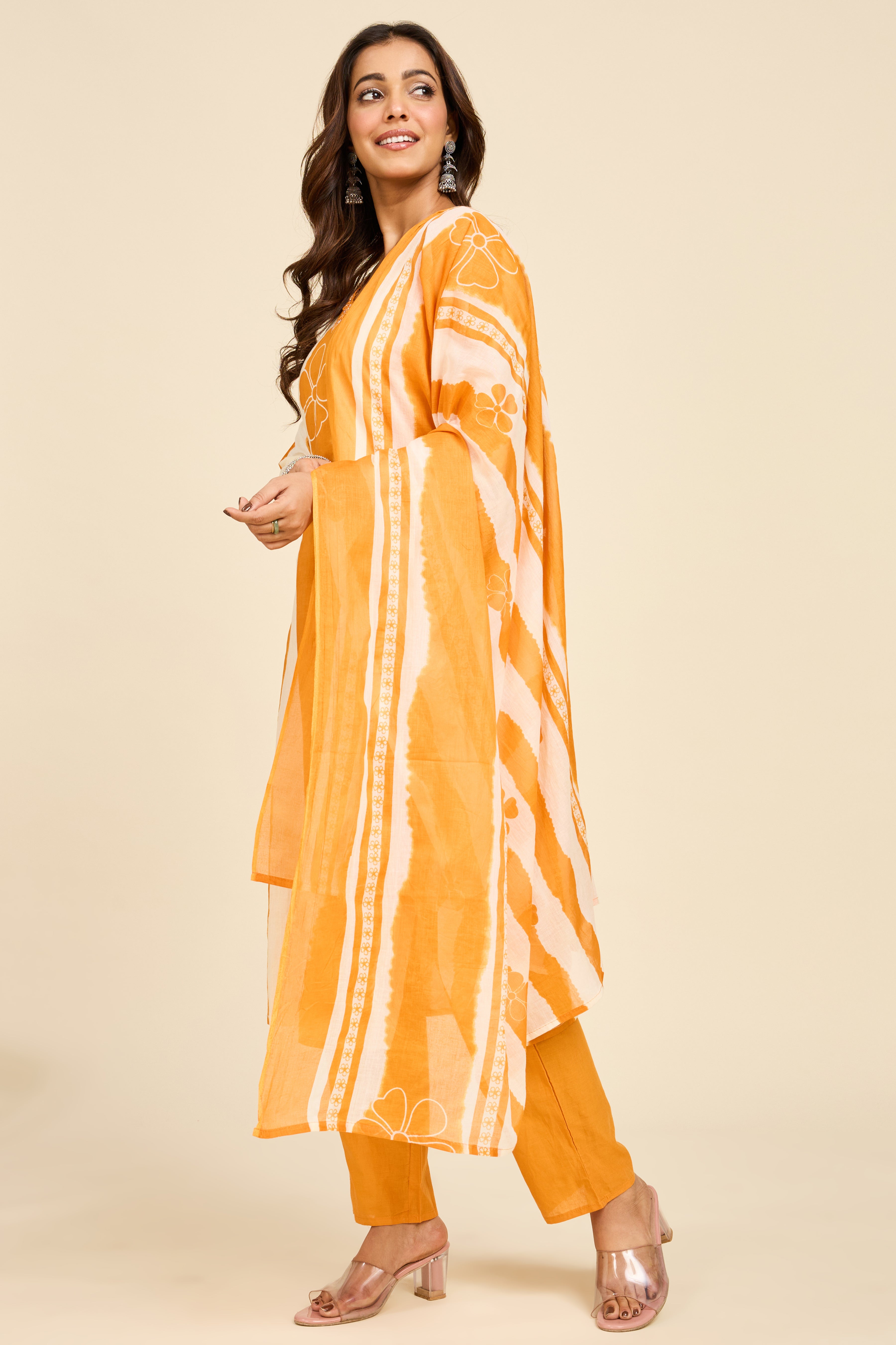 Alaya Select Amber Stripe Kurta Set