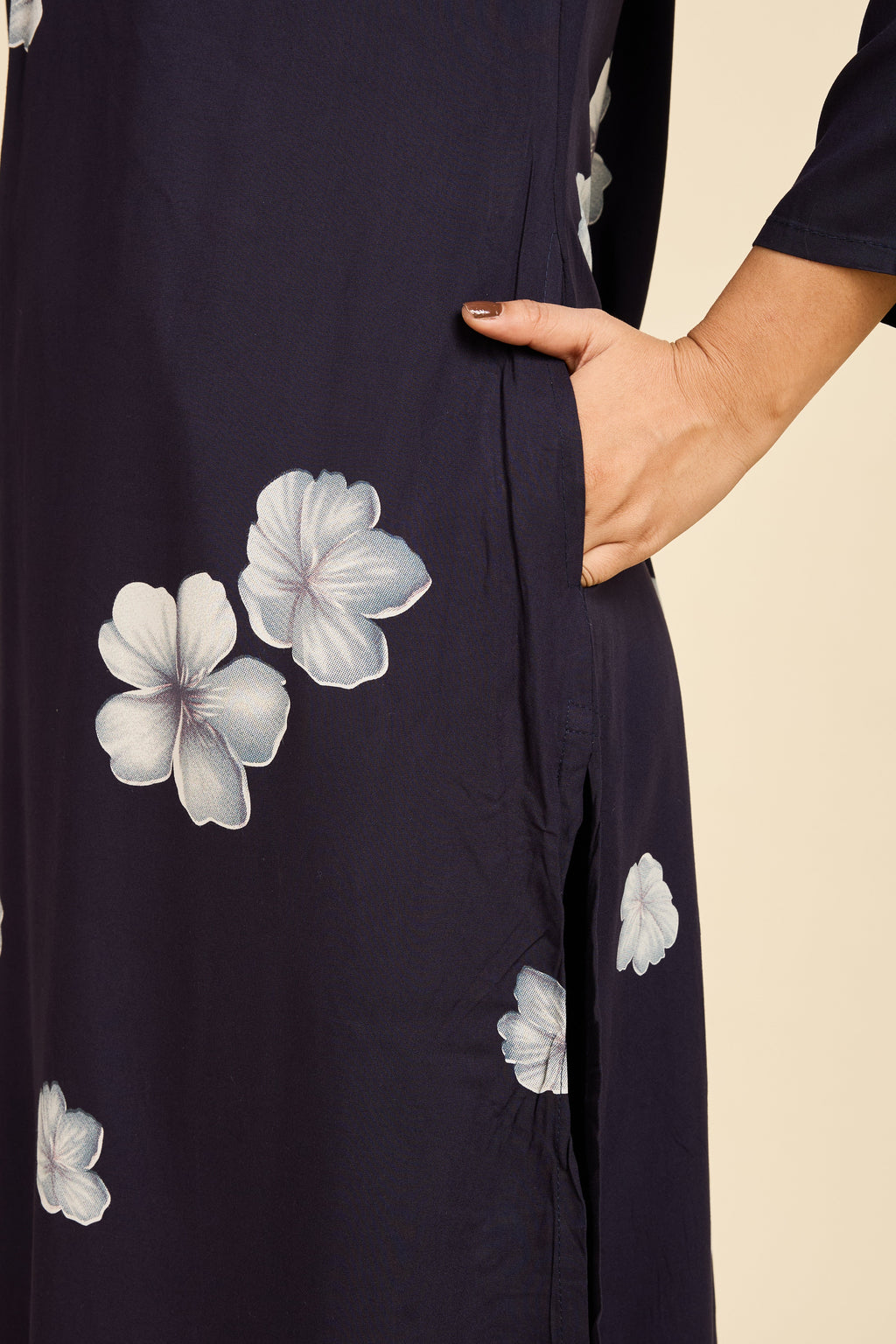 Midnight Floral Pakistani Kurta Set