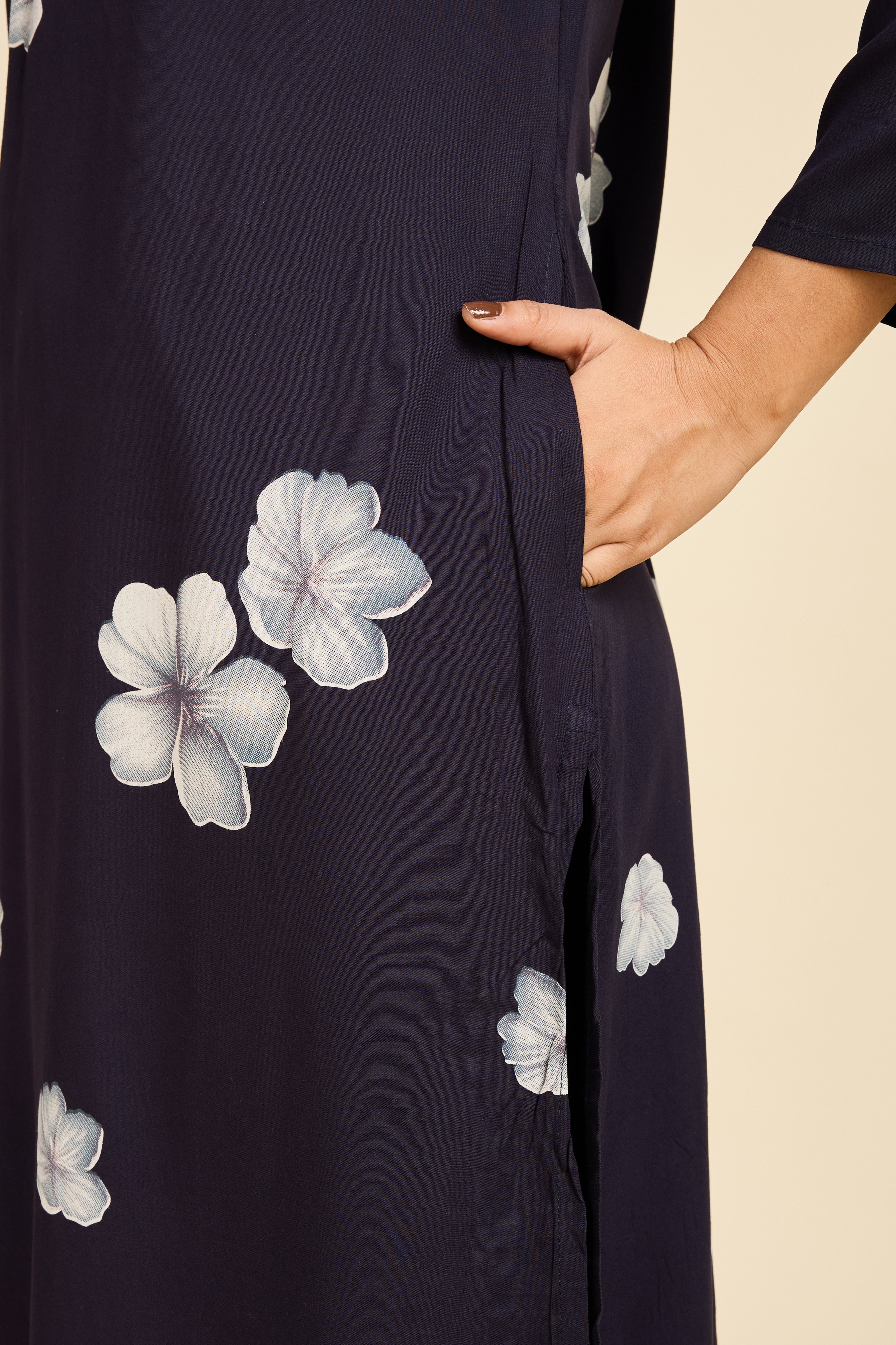 Midnight Floral Pakistani Kurta Set
