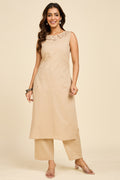 Beige Panelled Co-ord Set