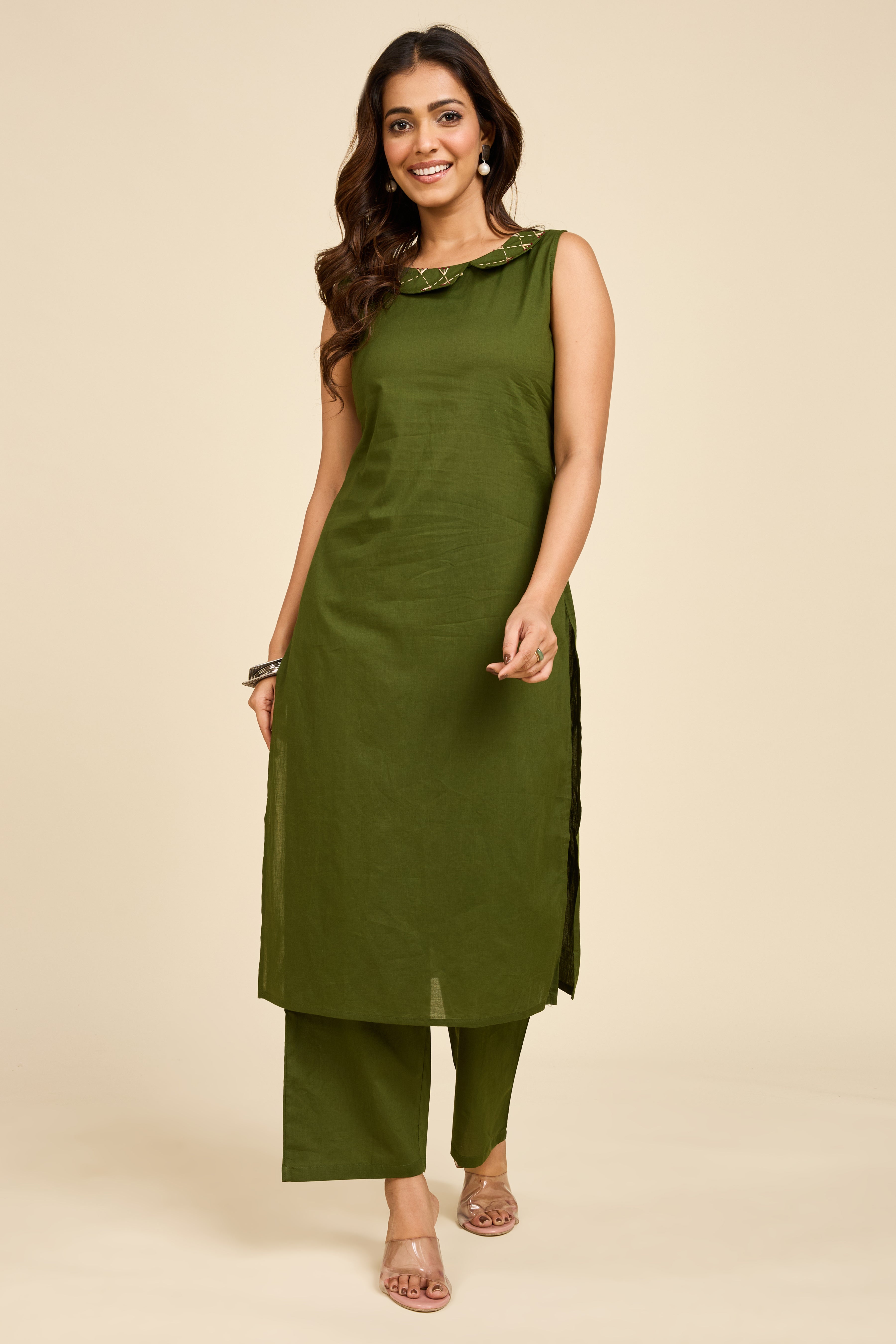 Alaya Select Green Panelled Co-ord Set