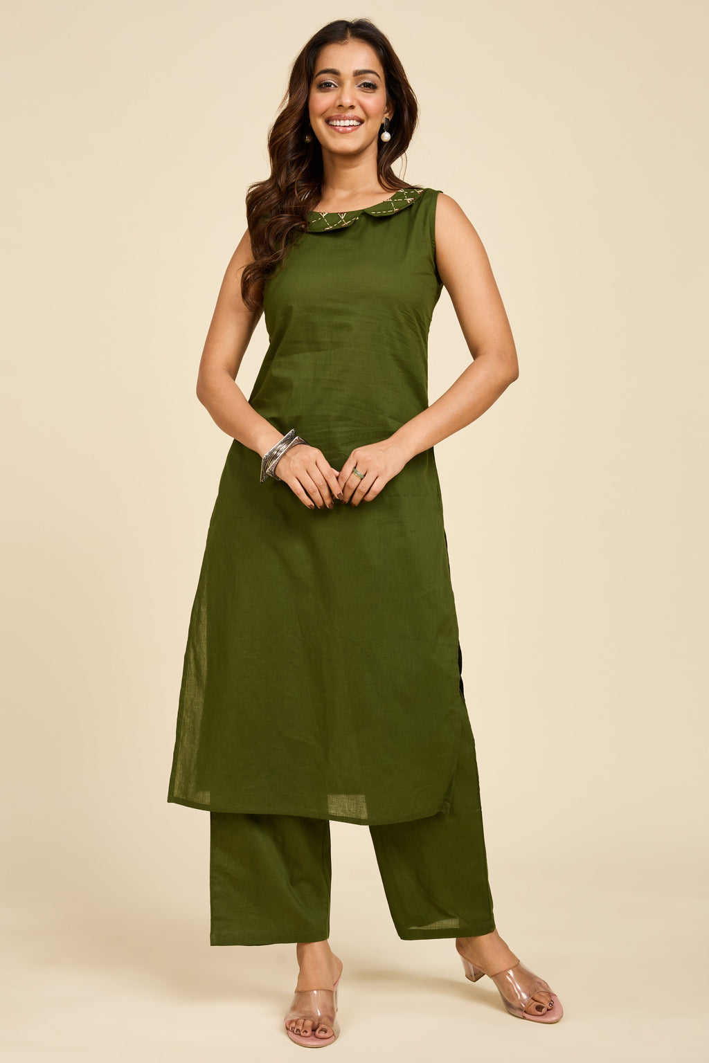 Green Panelled Co-ord Set