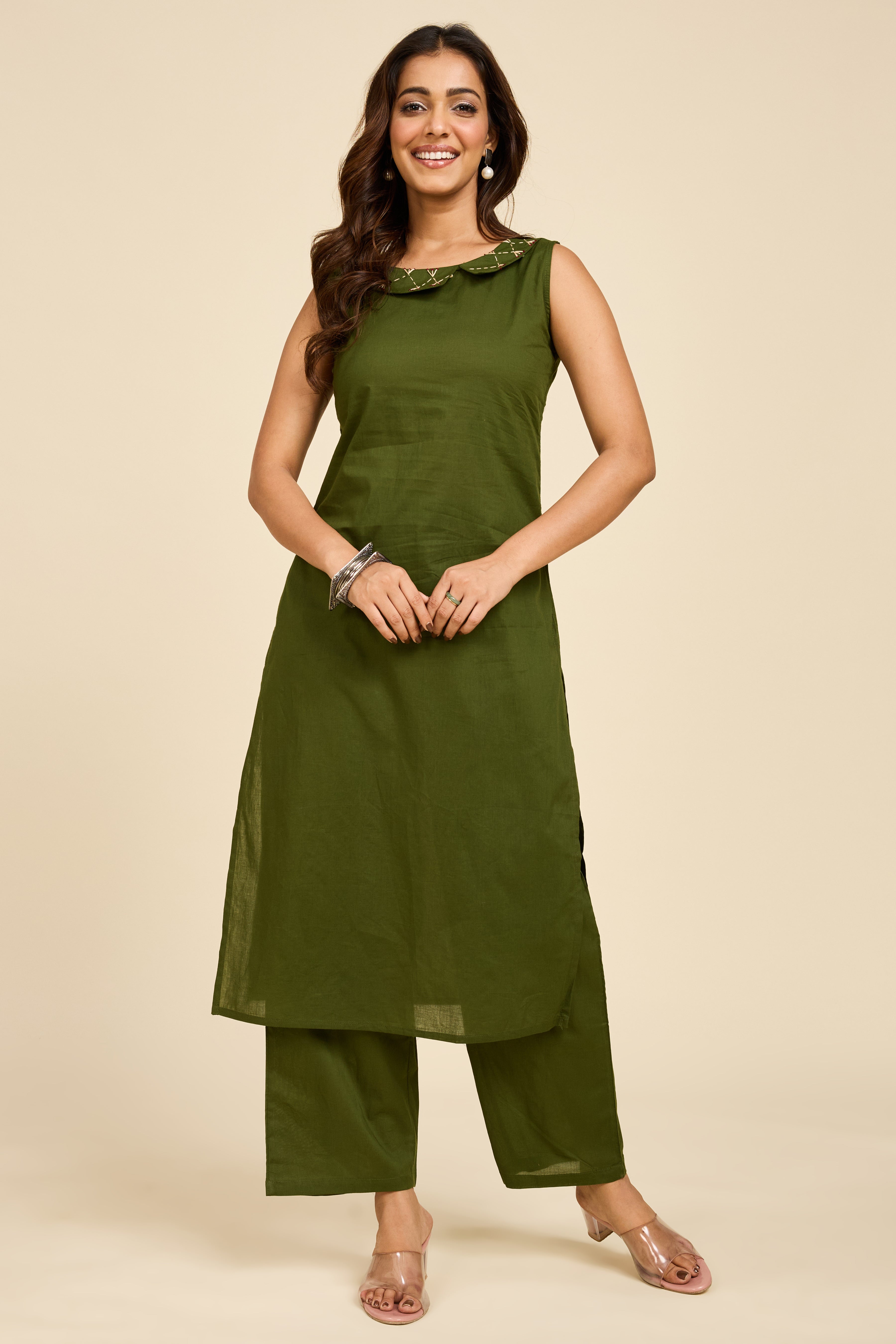 Alaya Select Green Panelled Co-ord Set