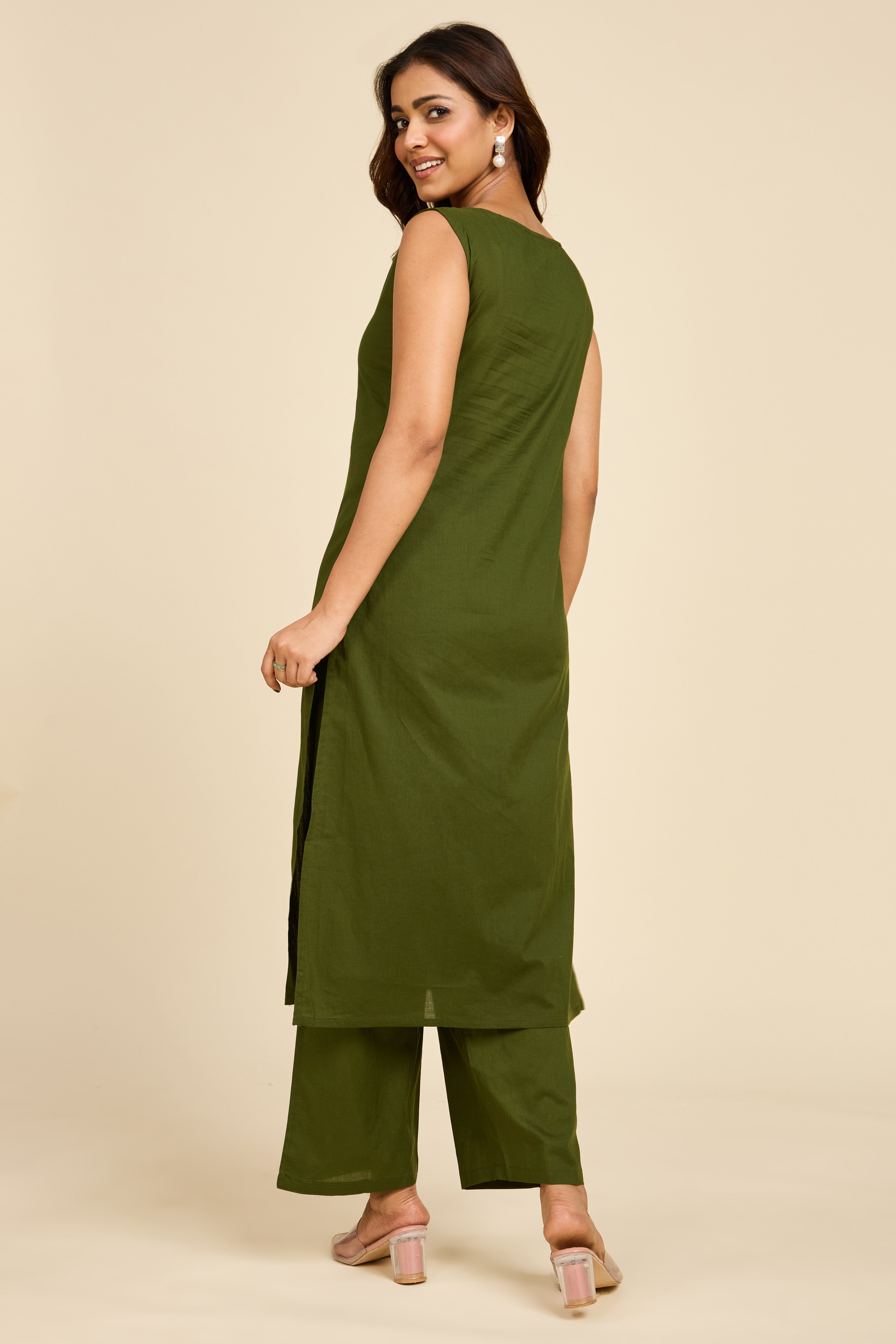 Alaya Select Green Panelled Co-ord Set