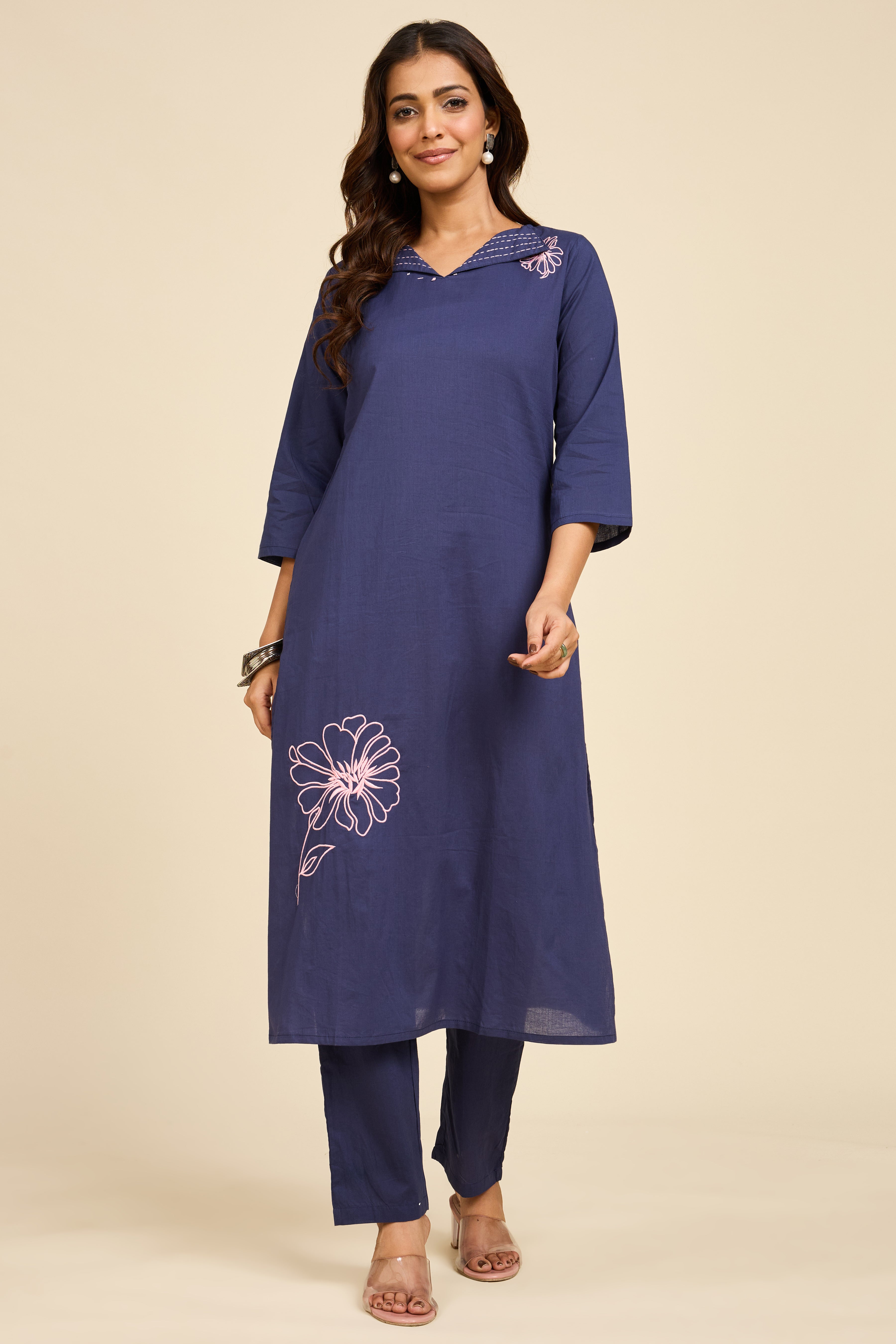 Alaya Select Indigo Flora Co-ord Set