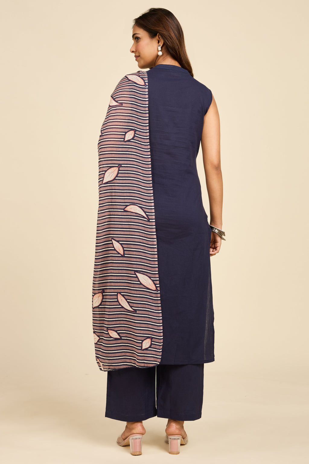 Indigo Embroidered Kurta Set