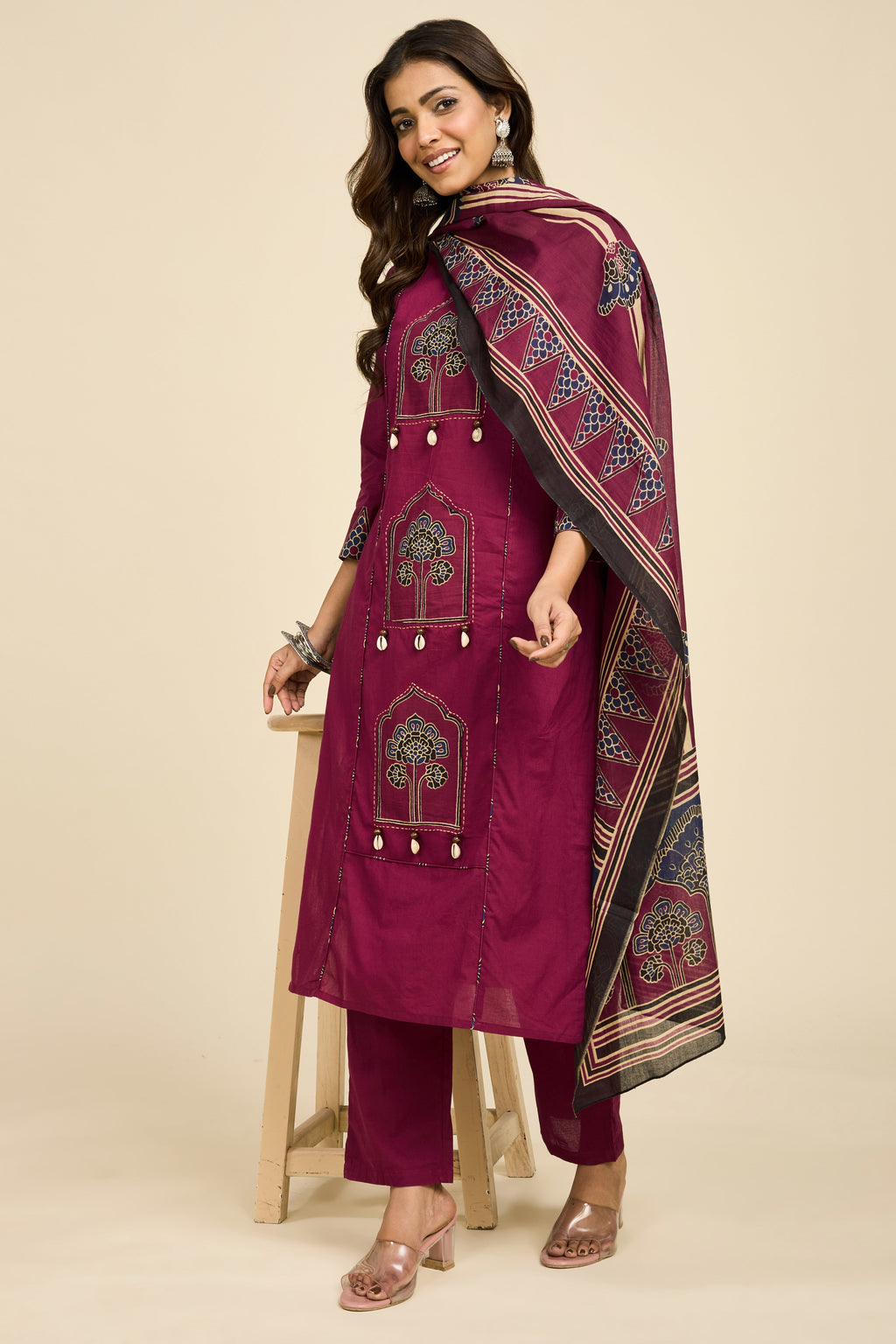 Wine Heritage Kurta Set