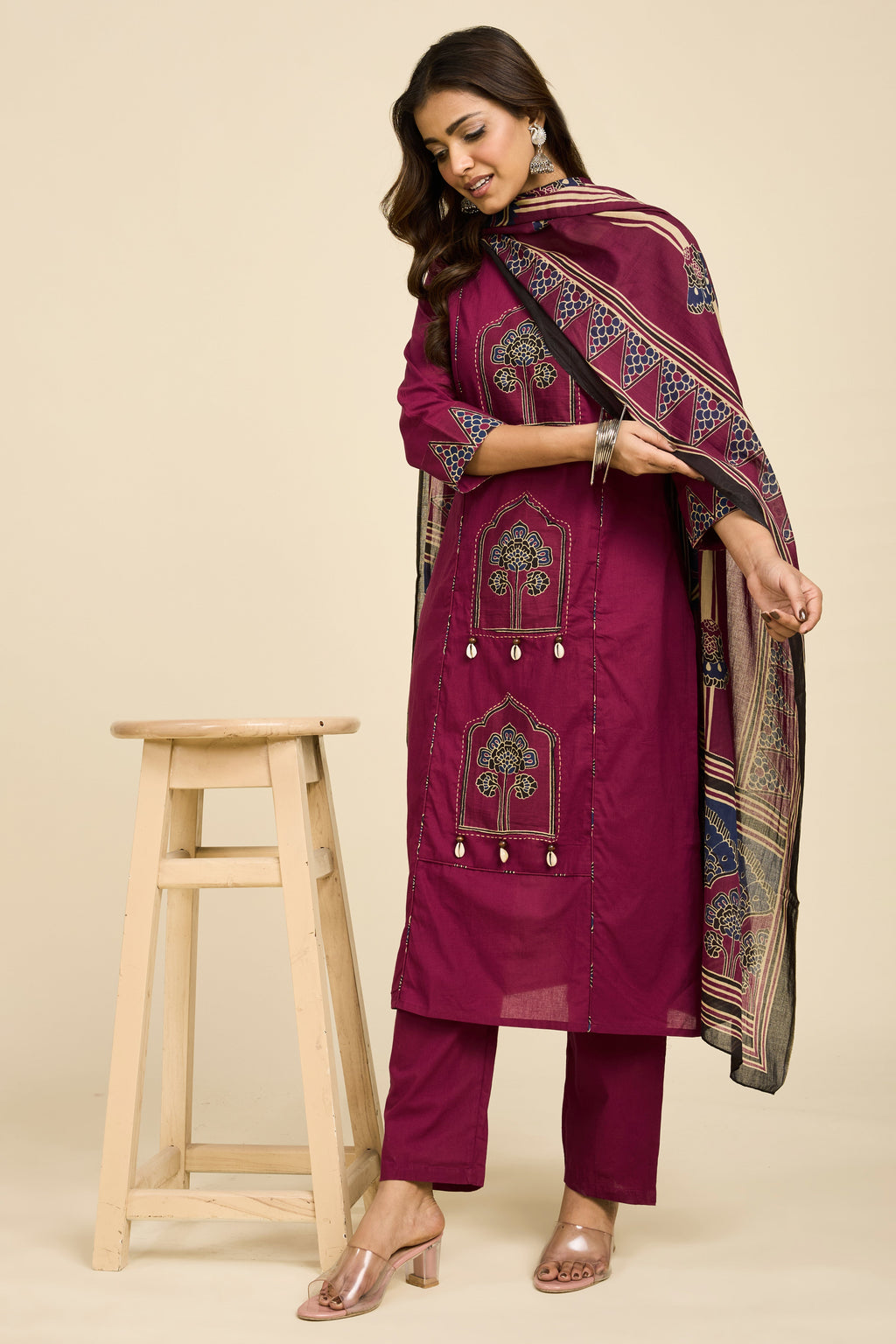 Wine Heritage Kurta Set