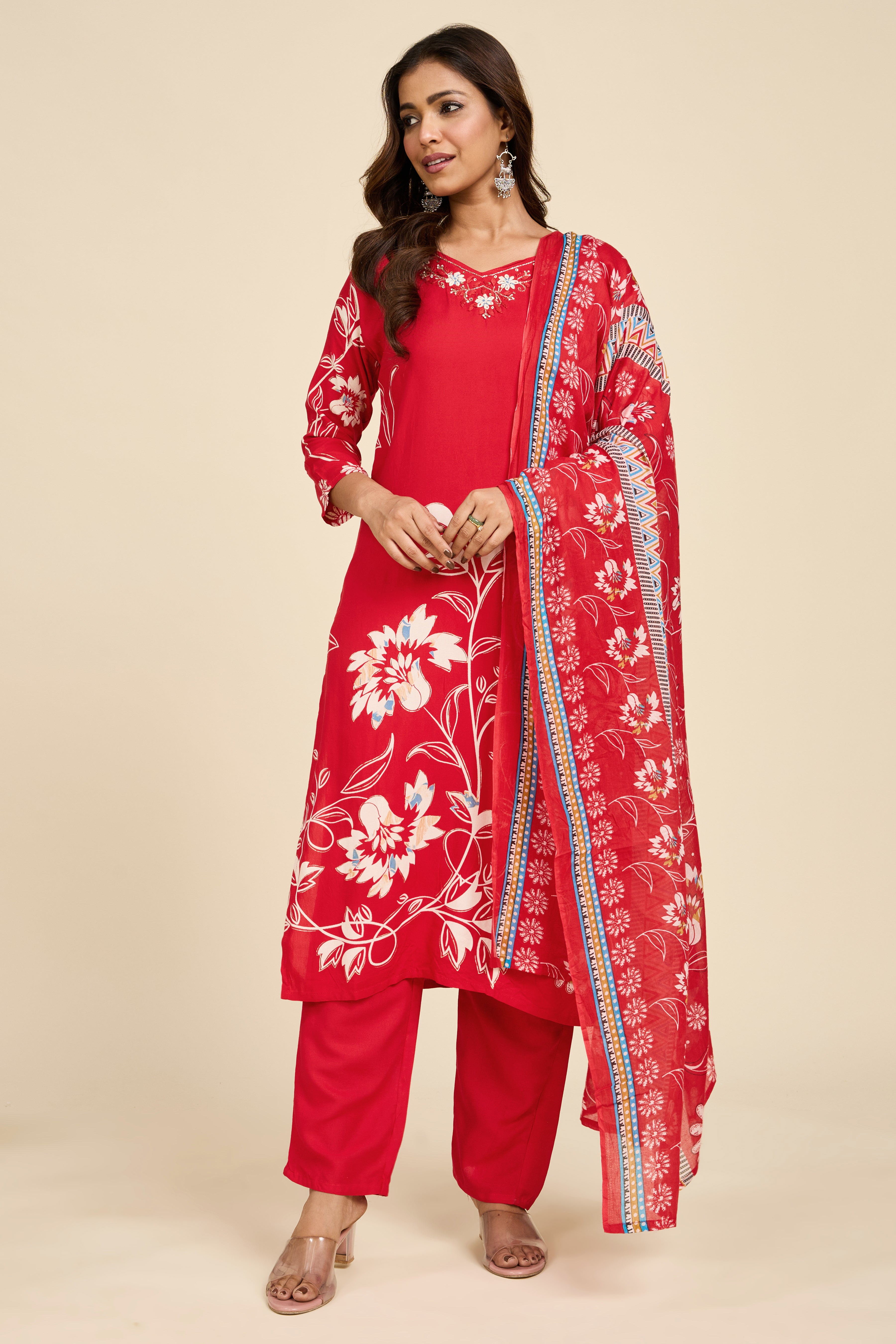 Scarlet Cotton Kurta Set