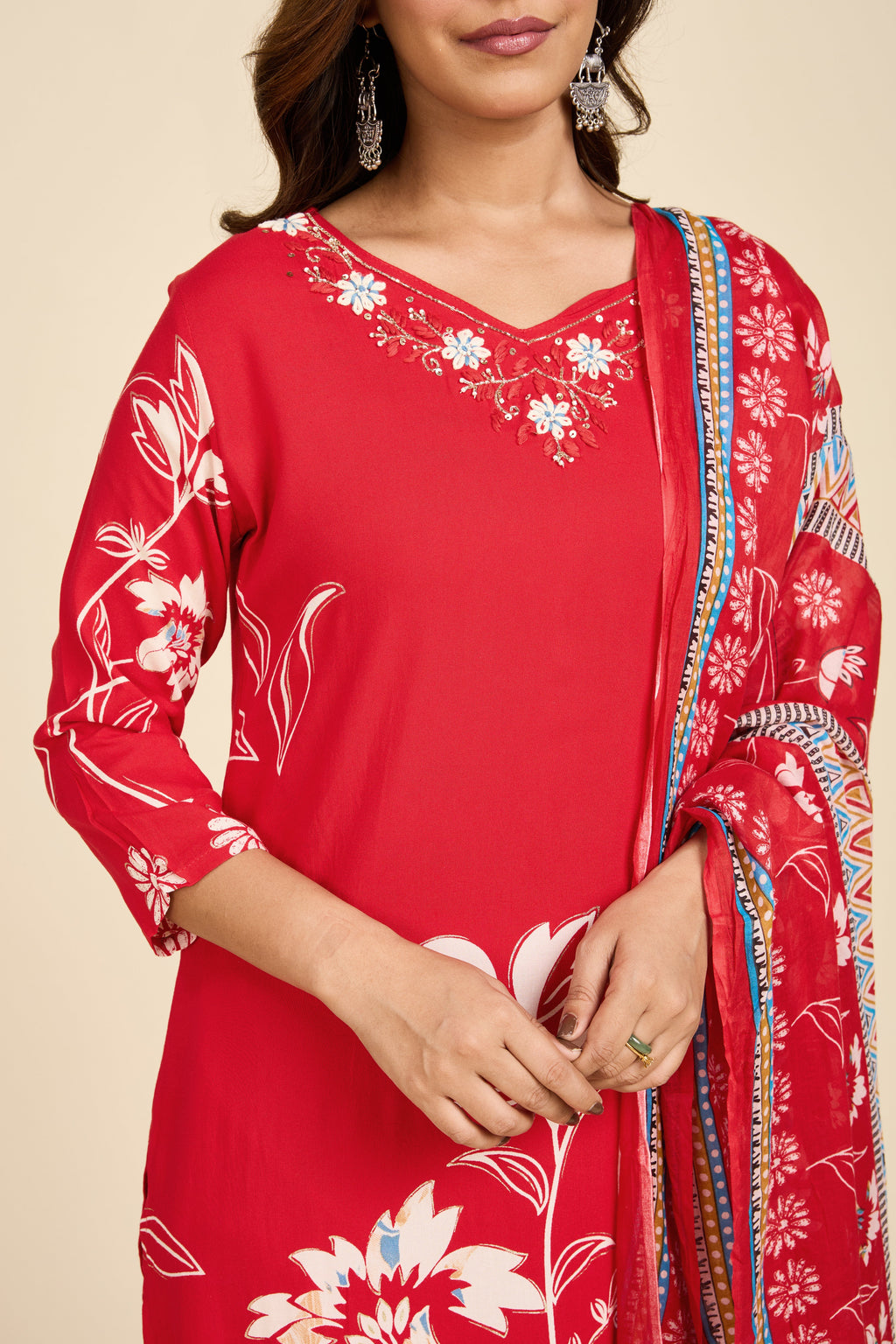 Scarlet Cotton Kurta Set