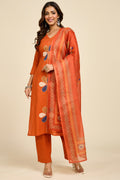 Rust Floral Kurta Set