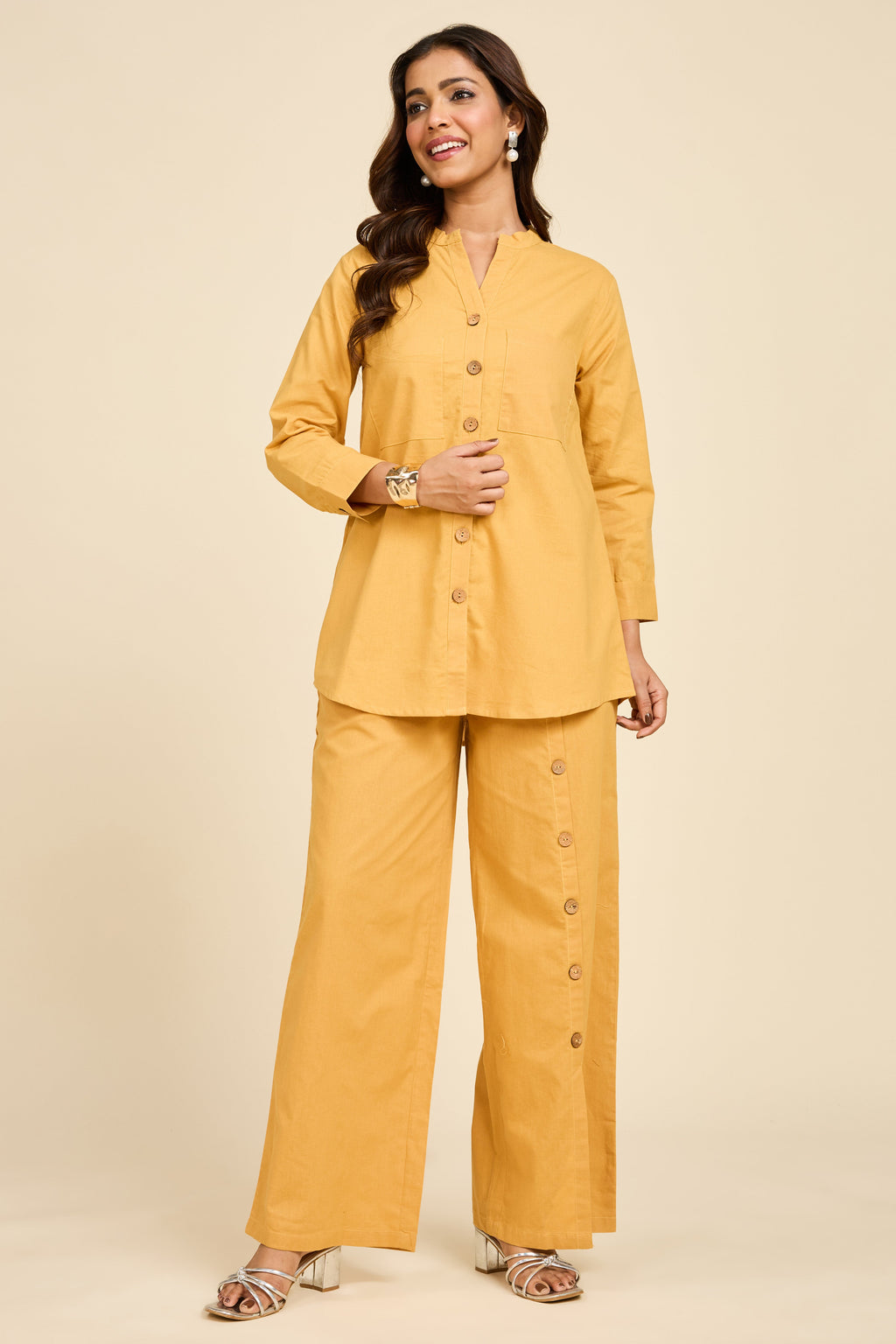 Mustard Detailed Co-ord Set