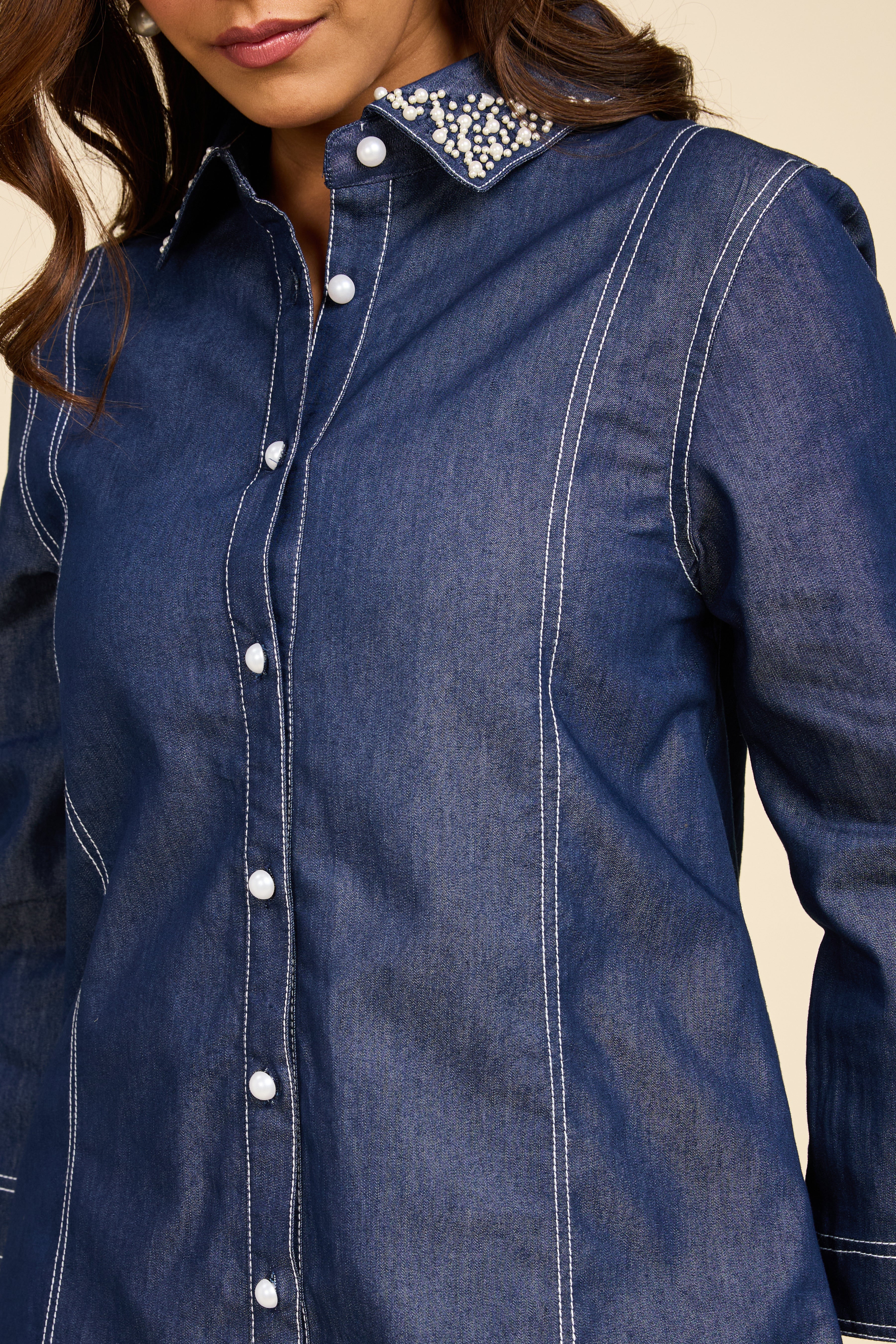 Navy Denim Co-ord Set
