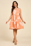 Tangerine Palm Short Dress