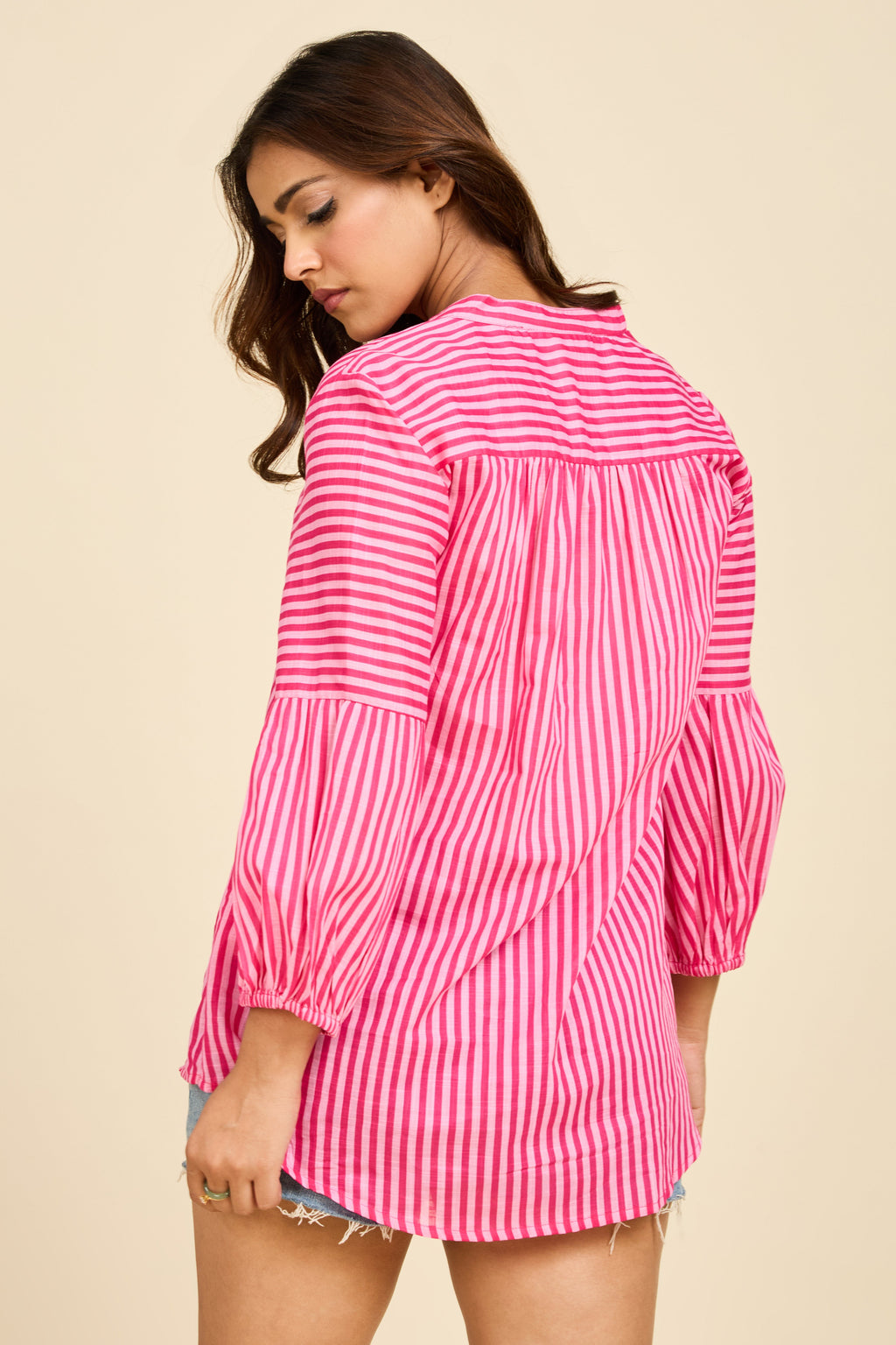 Pink Striped Heart Shirt
