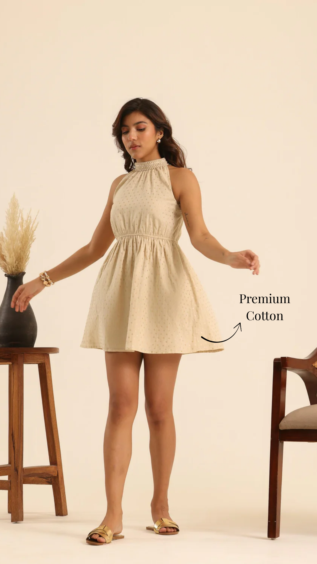 Rangrez Golden Glimmer Short Dress