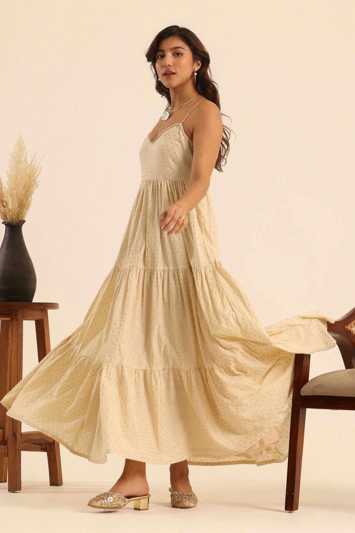 Rangrez Champagne Kiss Maxi Dress