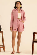 Rangrez Coral Charm Shirt And Shorts Set