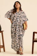 Rangrez Maple Dust Draped Kaftan