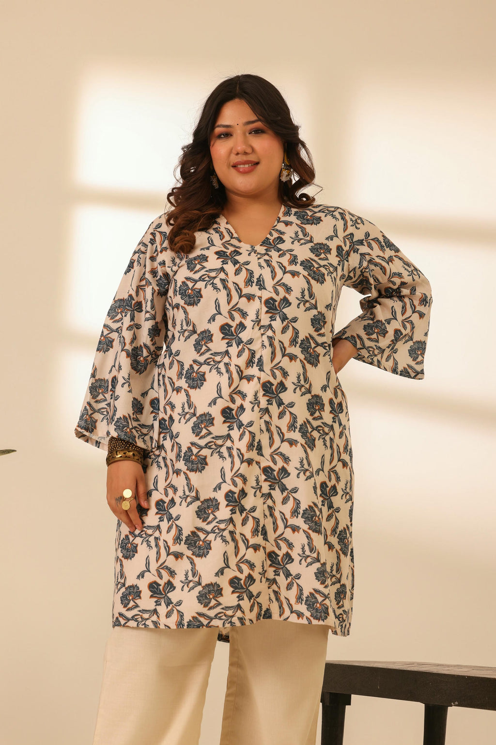 Rangrez Maple Dust A Line Kurta