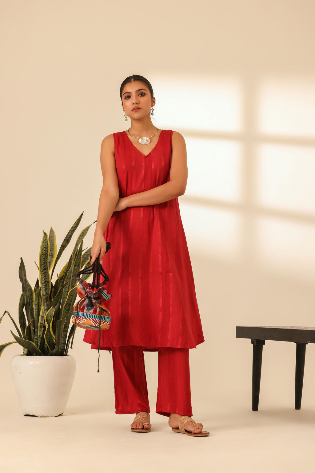 Rangrez Statement Red Kurta Set