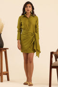 Rangrez Olive Touch Wrap Dress