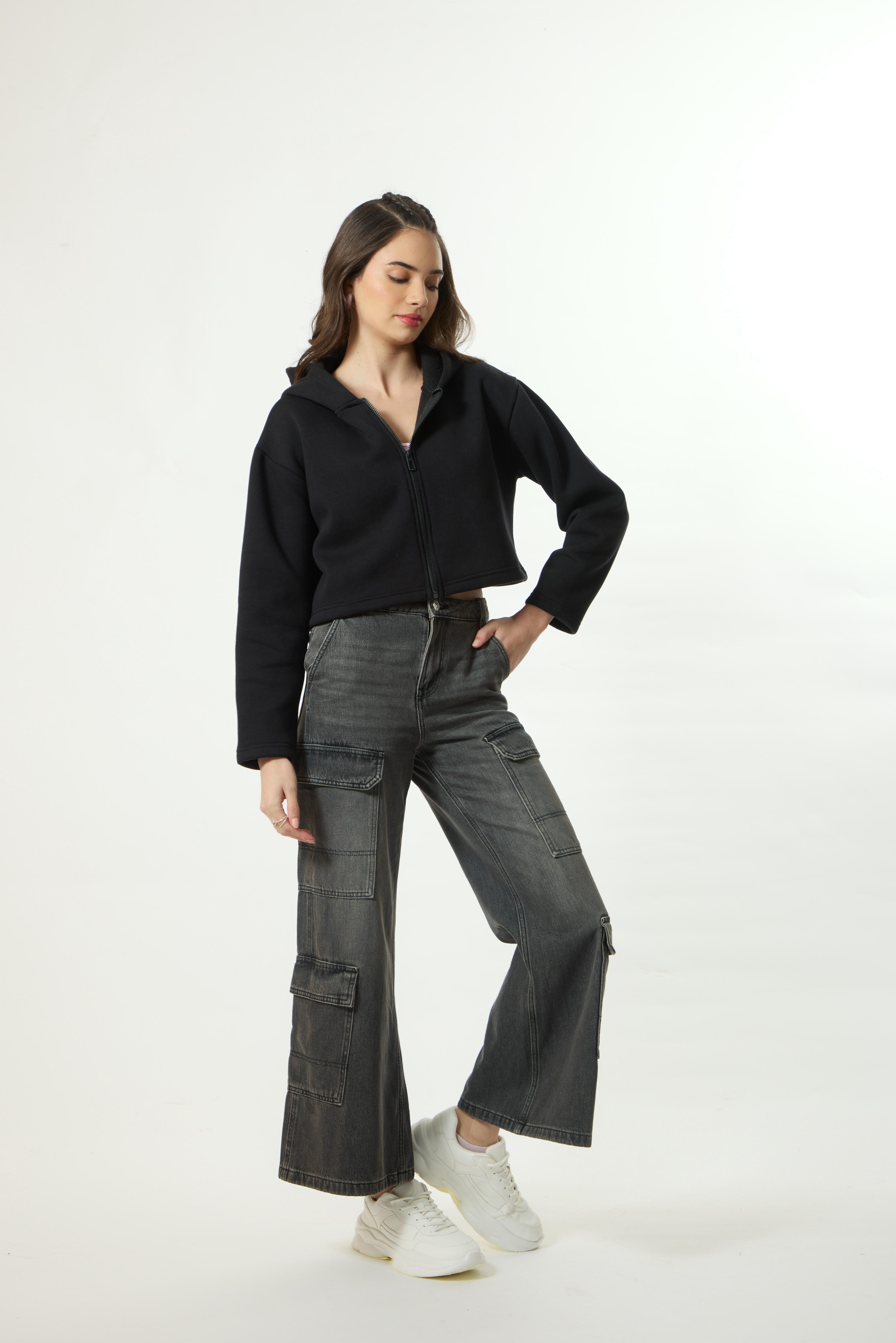 EMOTIONALLY EXHAUSTED Crop Hoodie