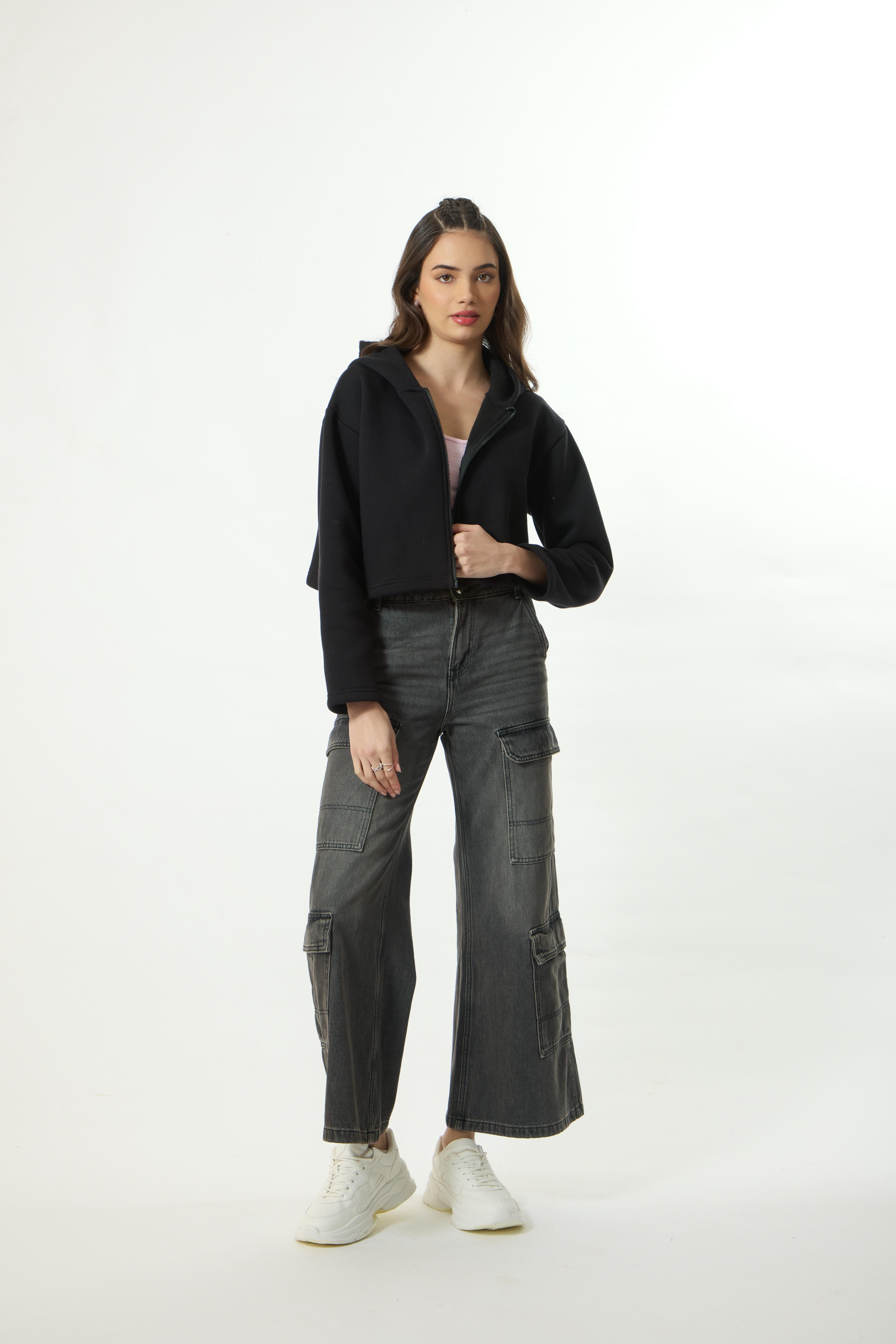 EMOTIONALLY EXHAUSTED Crop Hoodie