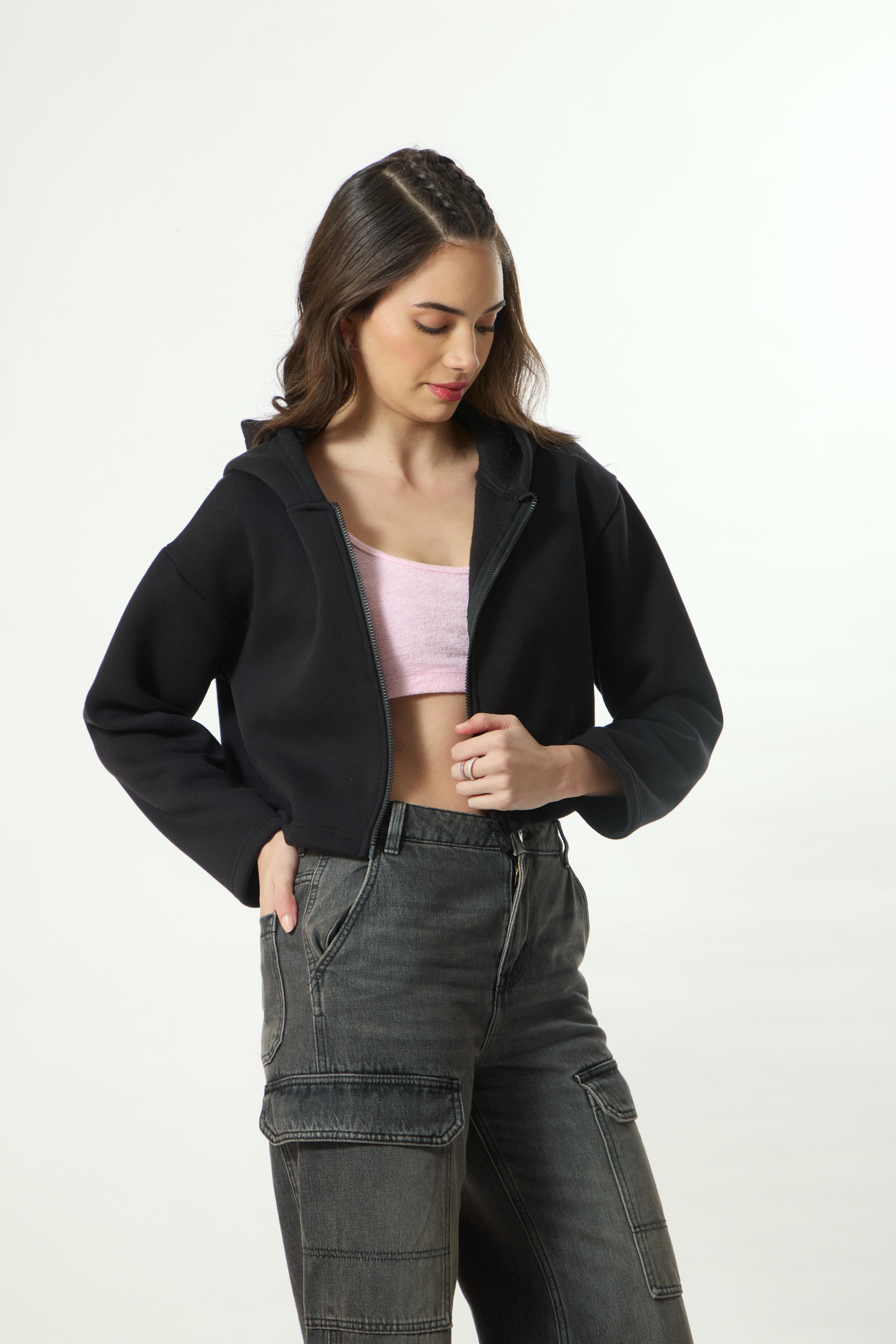 EMOTIONALLY EXHAUSTED Crop Hoodie