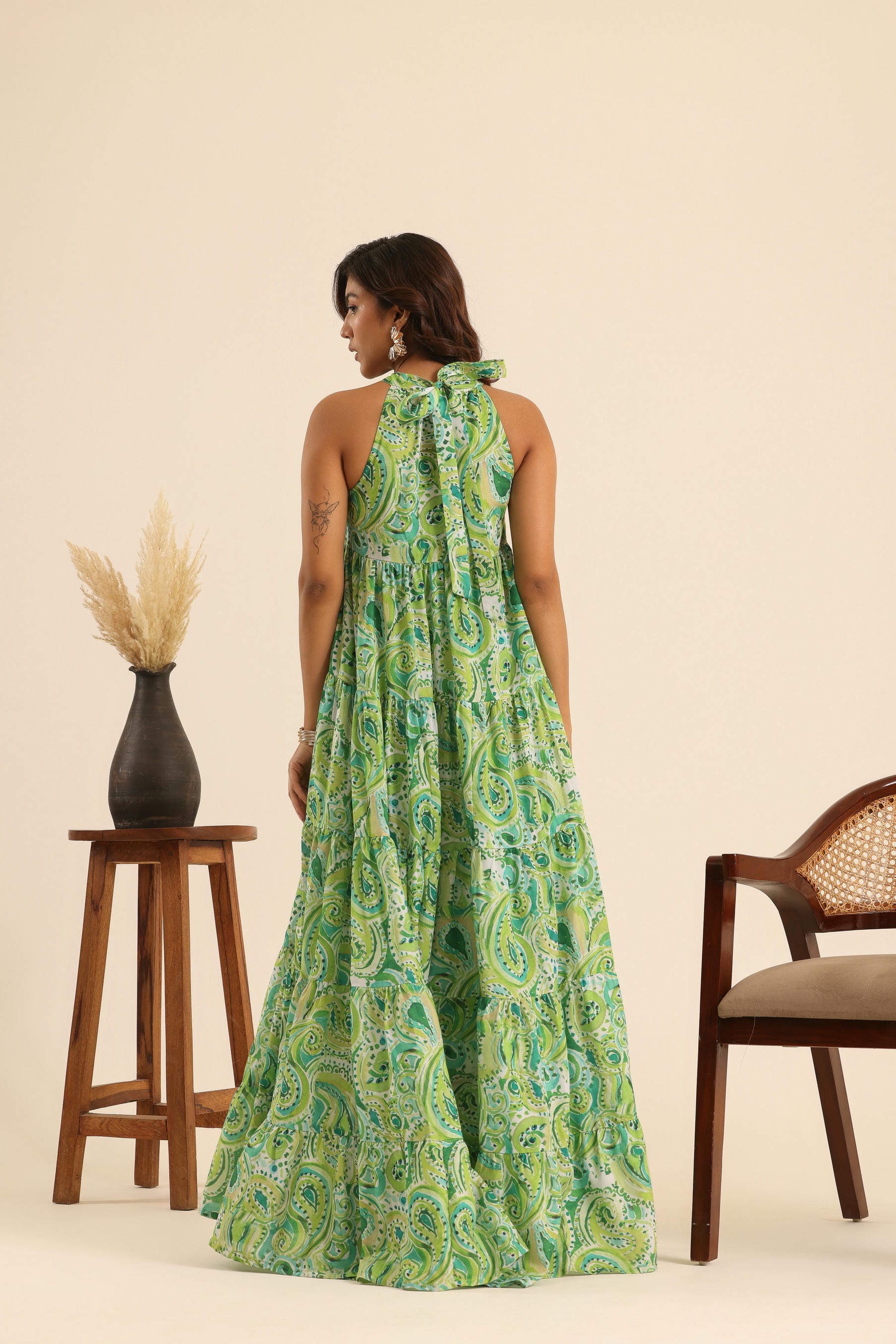 Rangrez Mean Green Maxi Dress