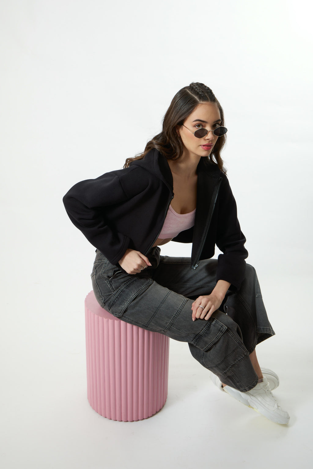 EMOTIONALLY EXHAUSTED Crop Hoodie