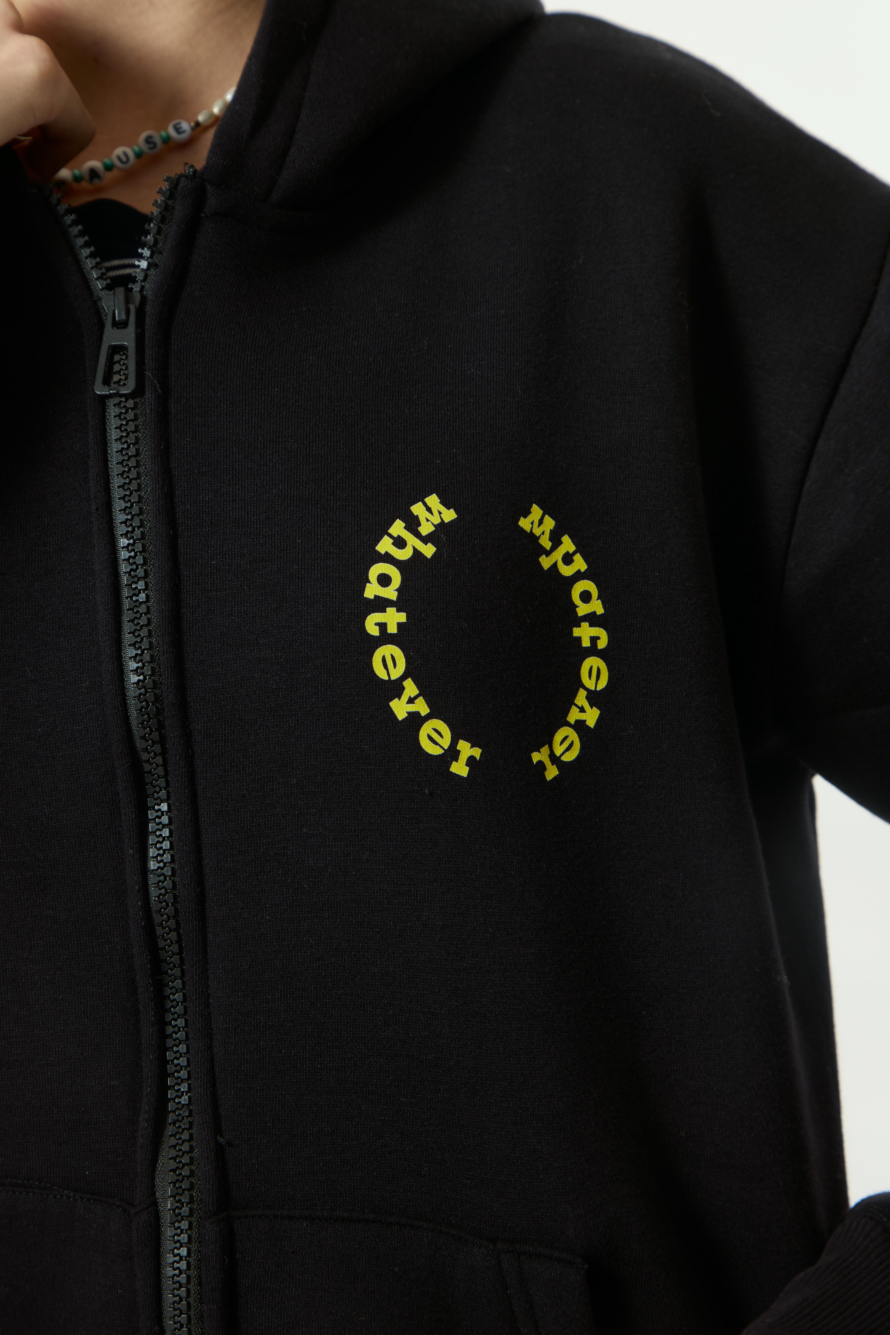 WHATEVER SMILEY Premium Oversized Hoodie