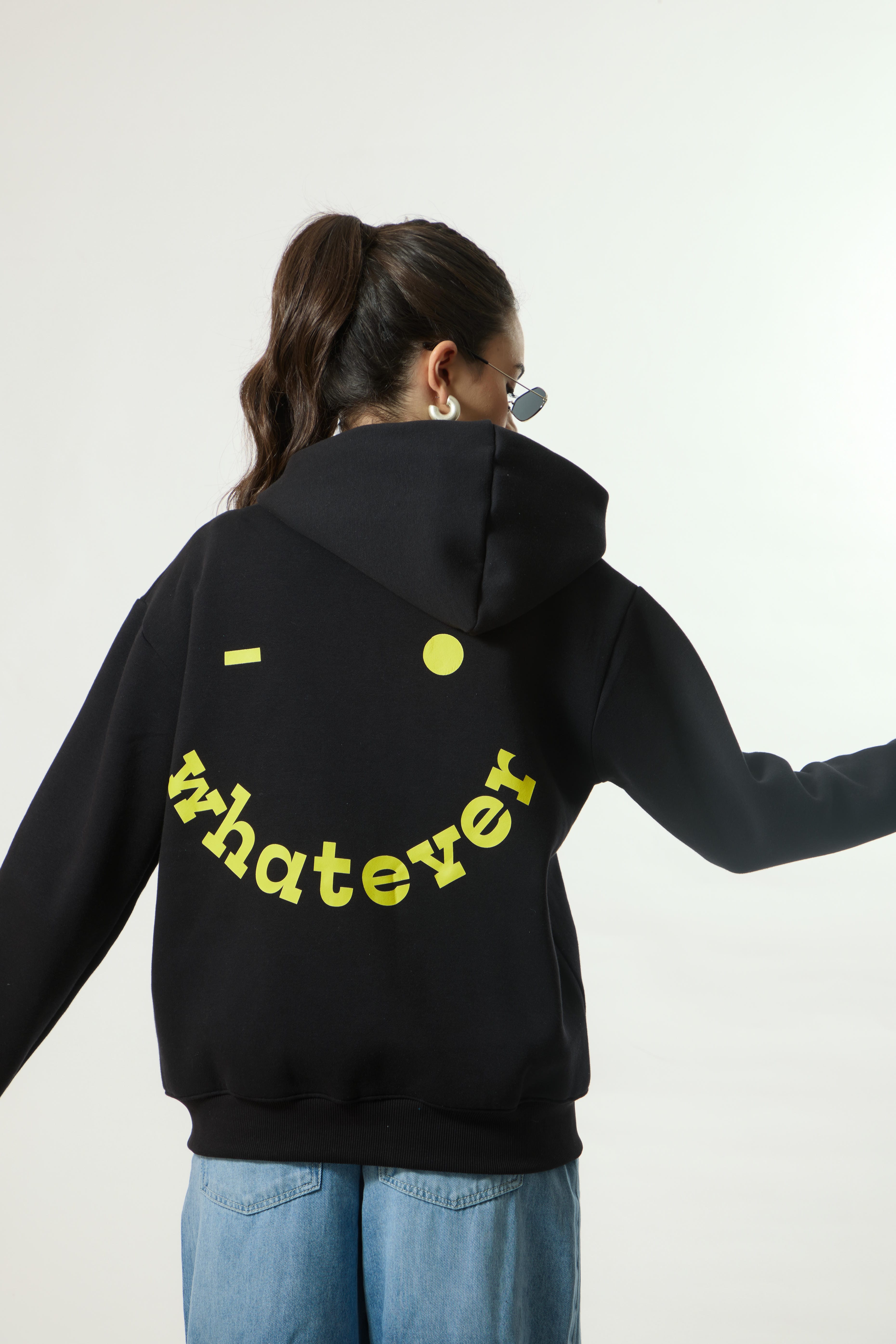 WHATEVER SMILEY Premium Oversized Hoodie