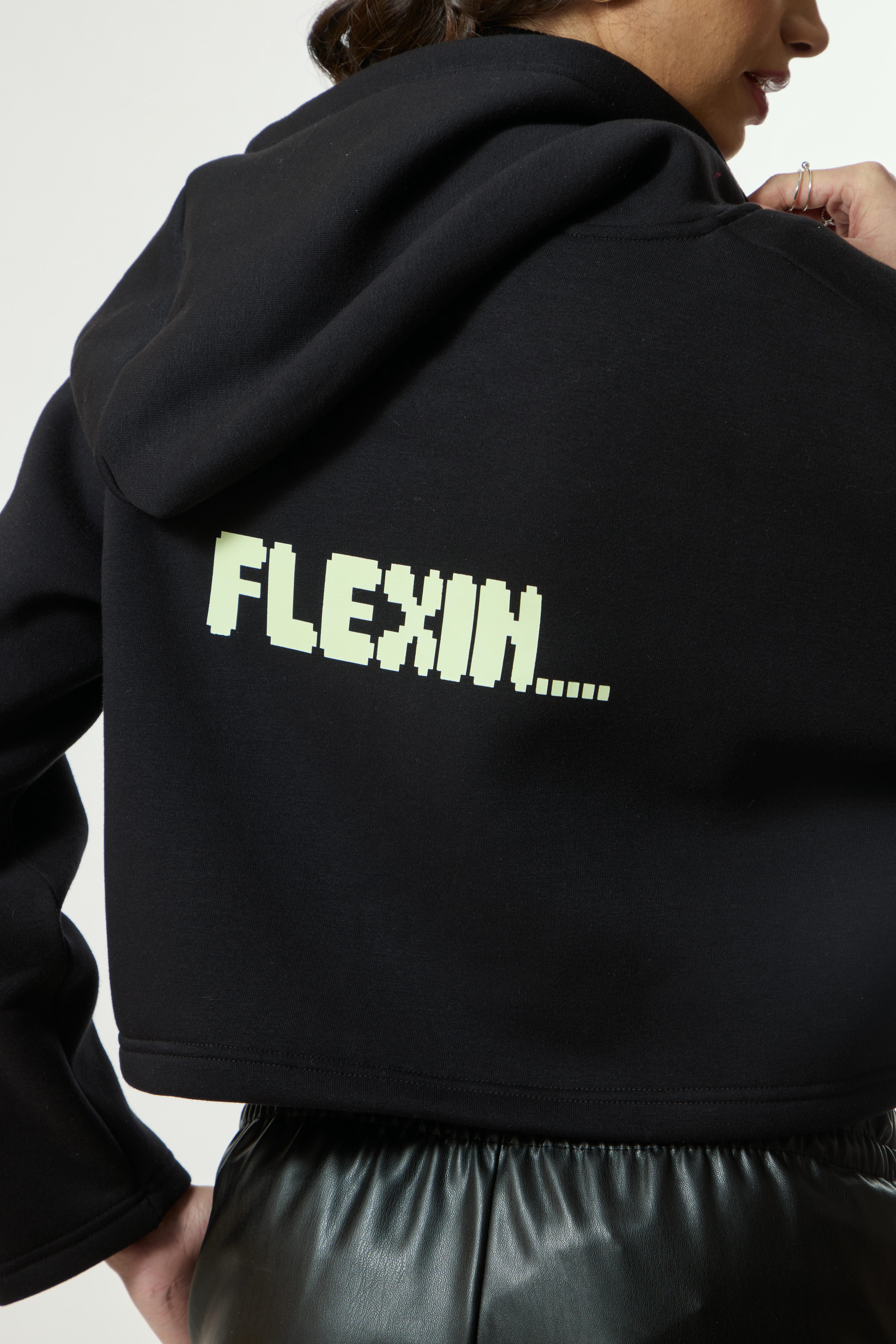 FLEXIN Premium Crop Hoodie