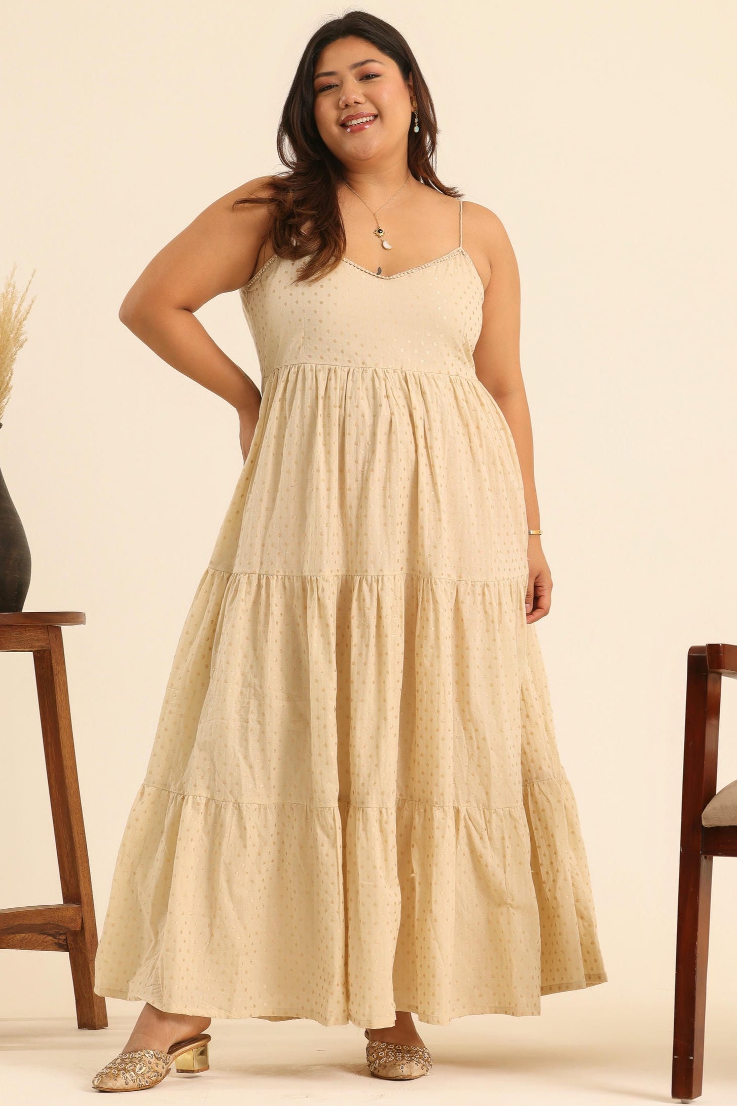 Rangrez Champagne Kiss Maxi Dress