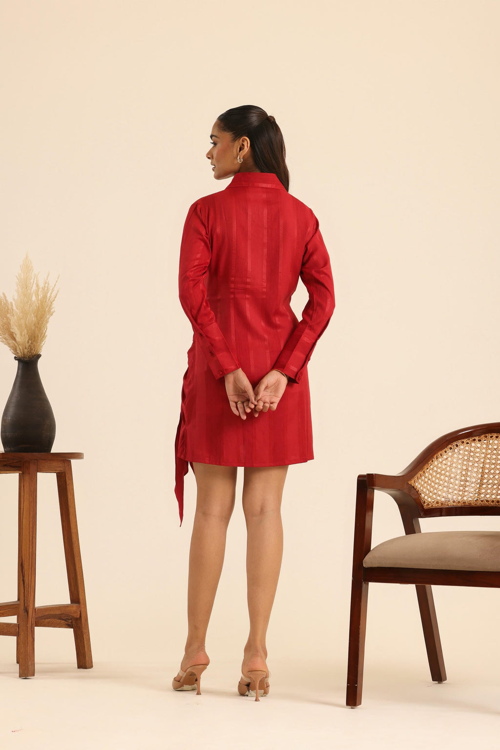 Rangrez Cherry Charm Wrap Dress
