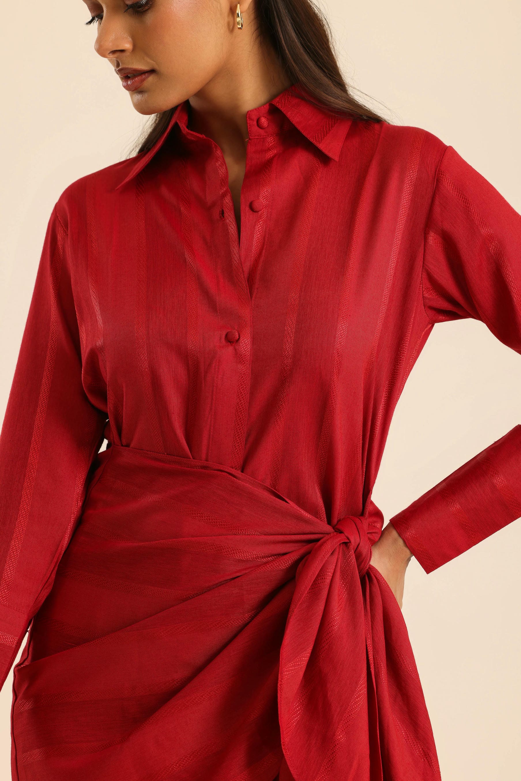 Rangrez Cherry Charm Wrap Dress