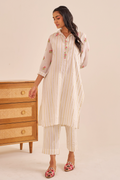 Meher White Lurex Embroidered Kurta Set