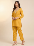 Yellow Zari Kurta Set