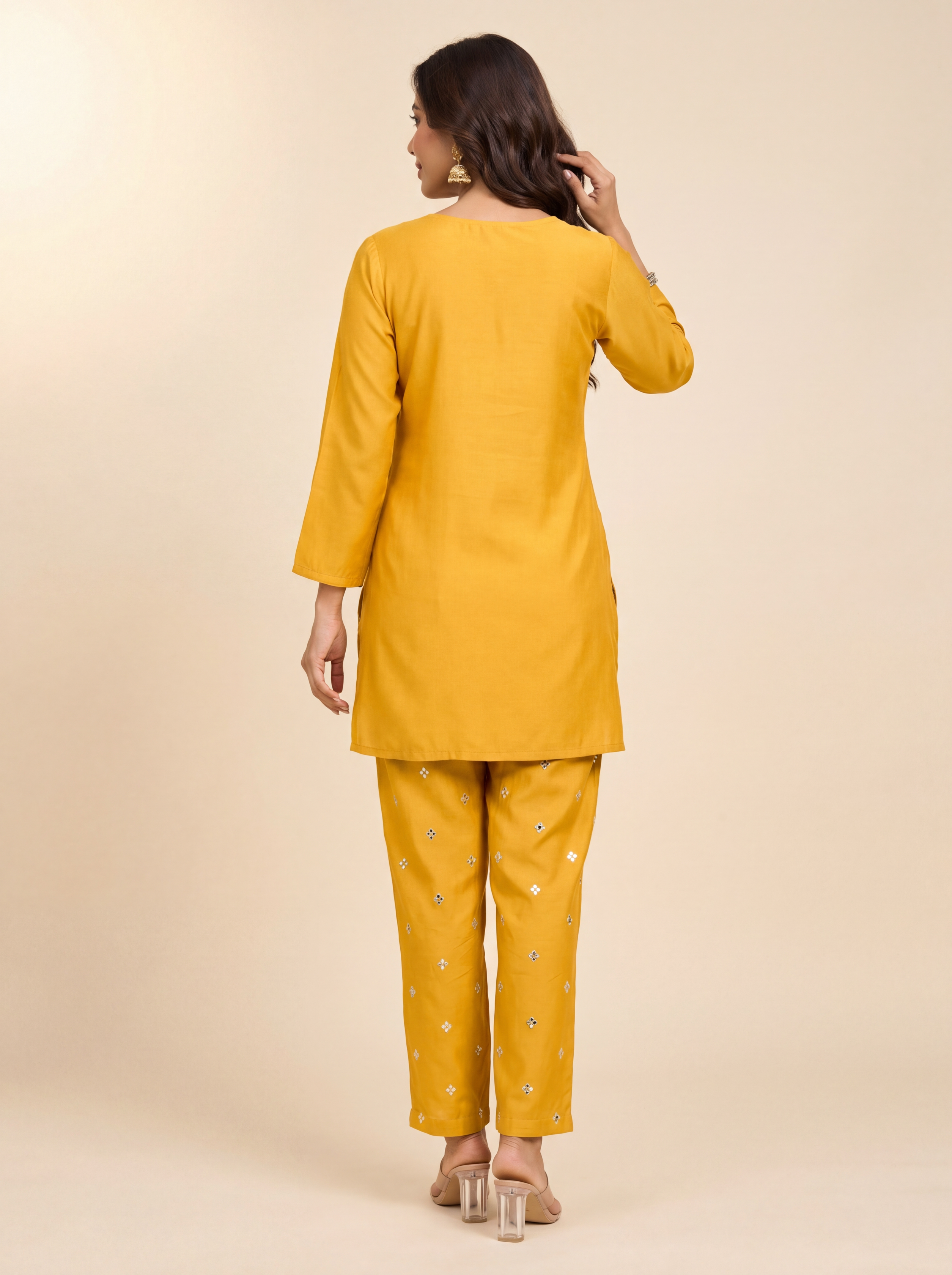 Yellow Zari Kurta Set